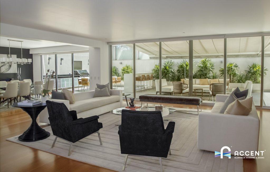 Living Room Sliding Doors- Accent Windows